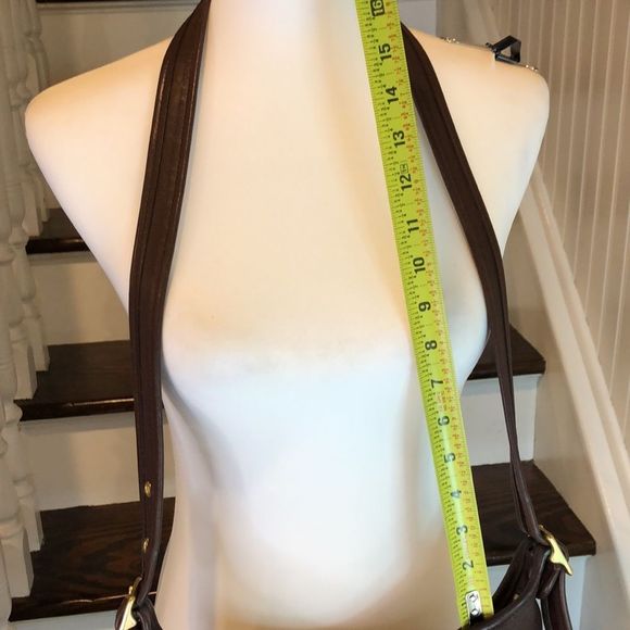 COACH Bleeker Brown Leather Bucket Duffle Feeder Crossbody Shoulder Bag 9816 - Picture 14 of 16